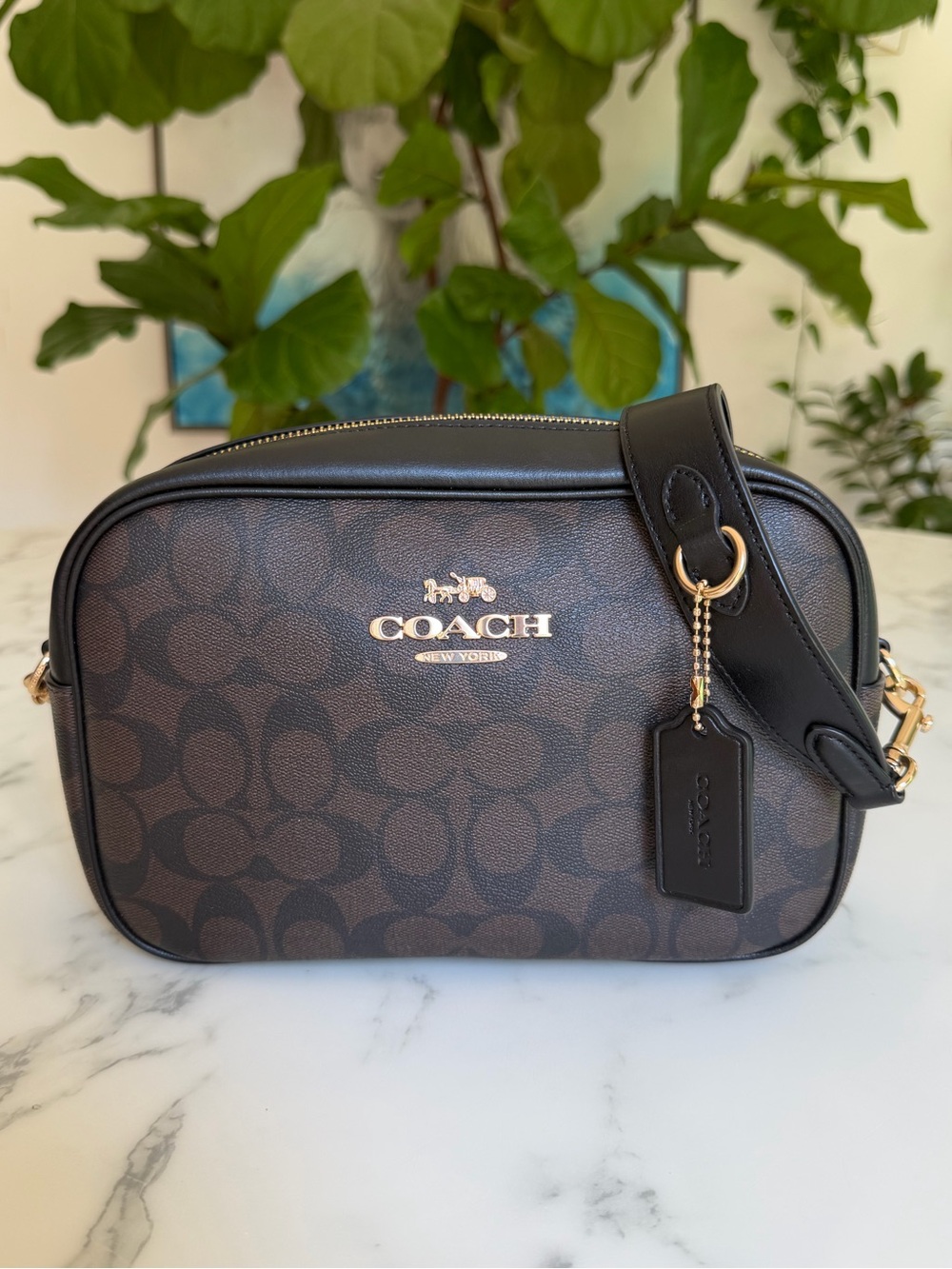 Coach Jamie Camera Crossbody Bag In Signature Canvas CA547 Brown Black